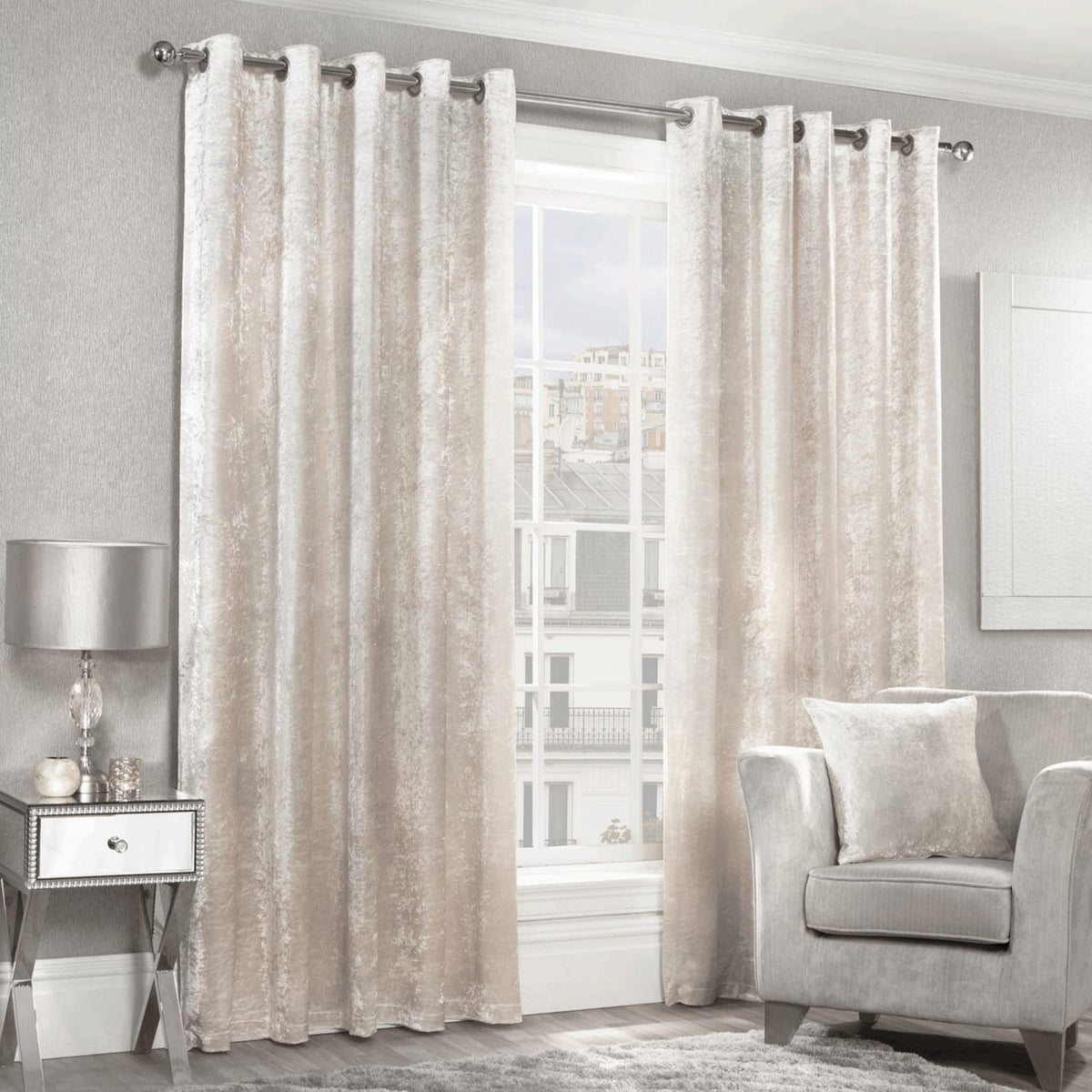 Alan Symonds Velour Fully Lined Curtains, product image 2