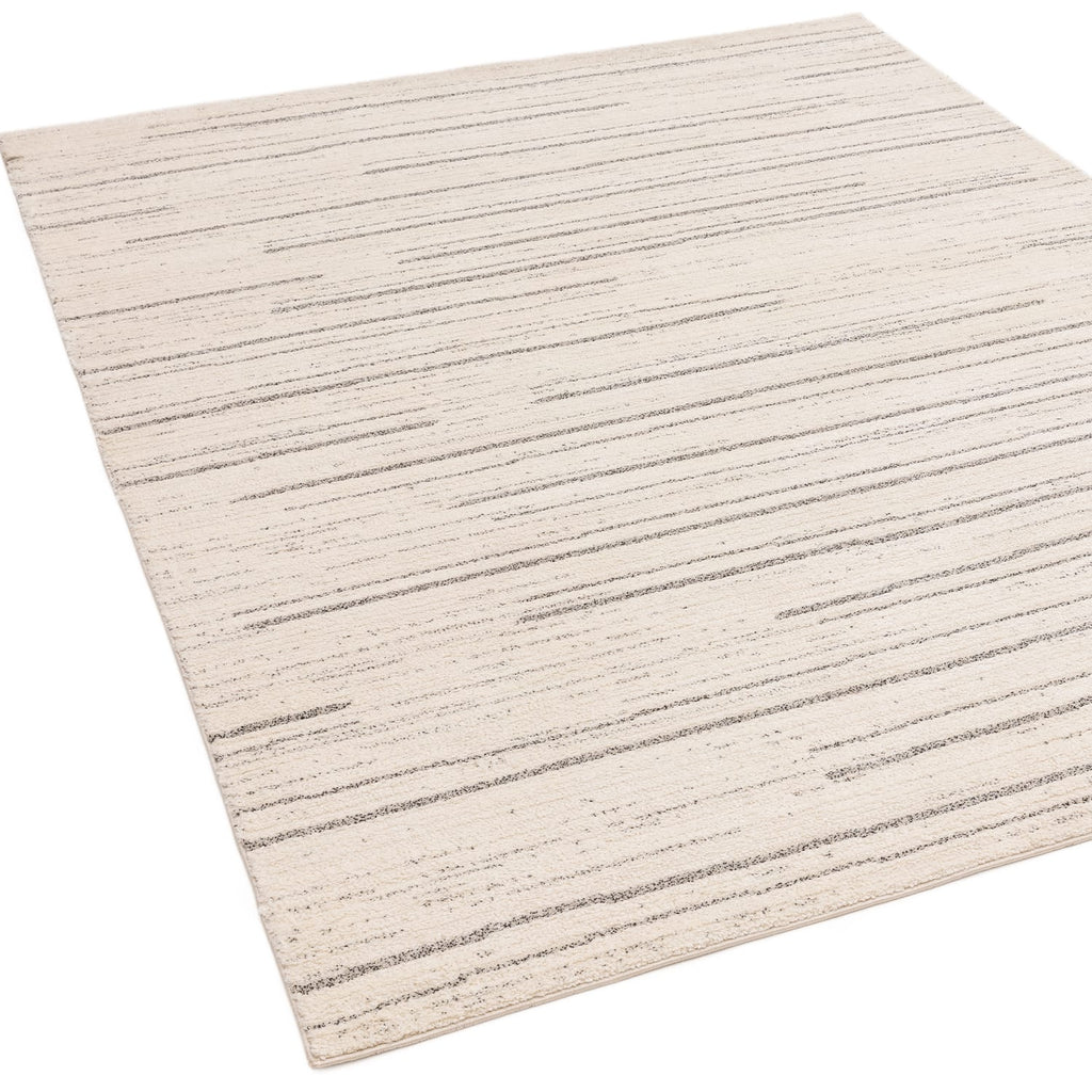 The Rug Edit Oslo Broken Stripes Rug OS05 - Cream/Grey, product image 4
