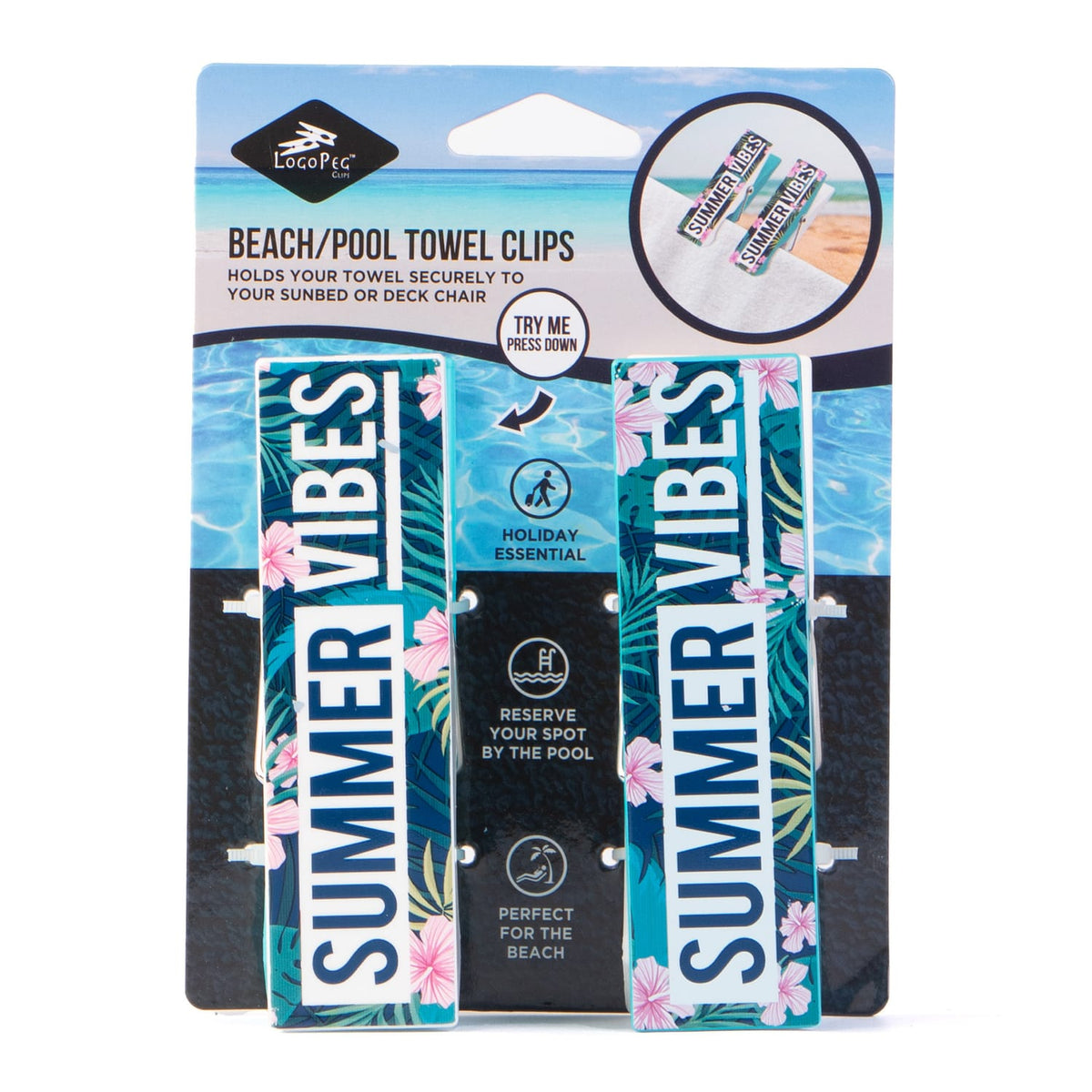 Logo Peg Beach Towel Clip 2 Pack, product image 6