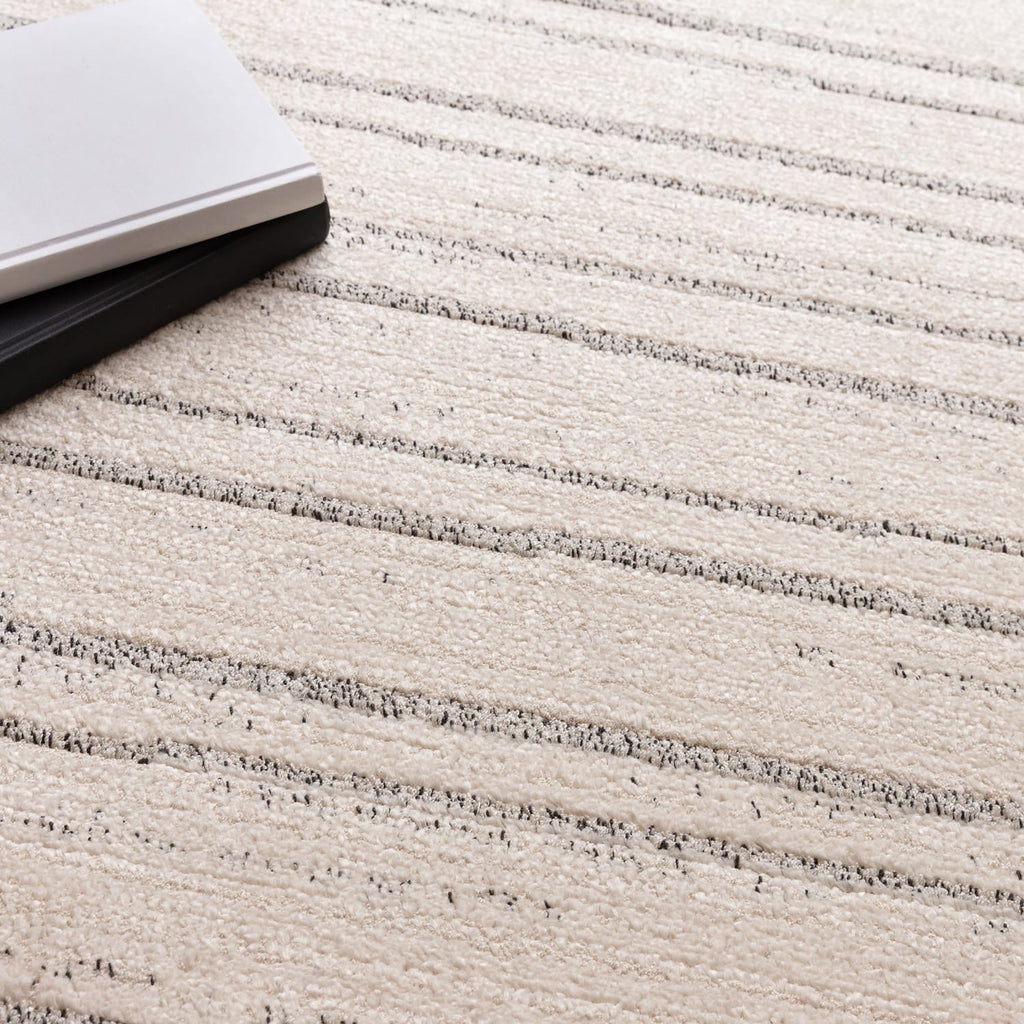 The Rug Edit Oslo Broken Stripes Rug OS05 - Cream/Grey, product image 3