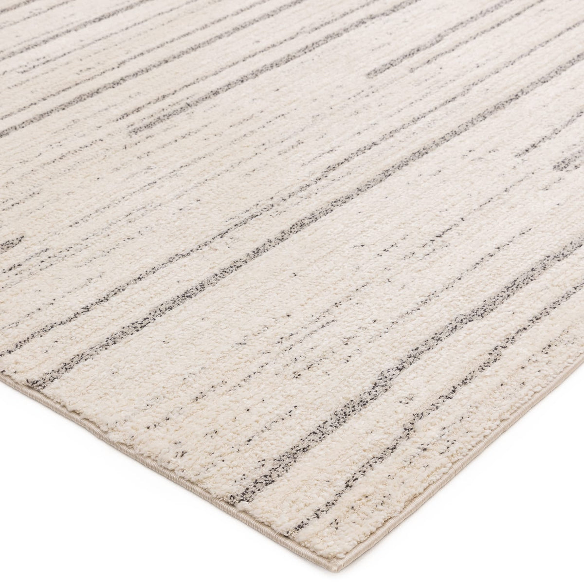 The Rug Edit Oslo Broken Stripes Rug OS05 - Cream/Grey, product image 5