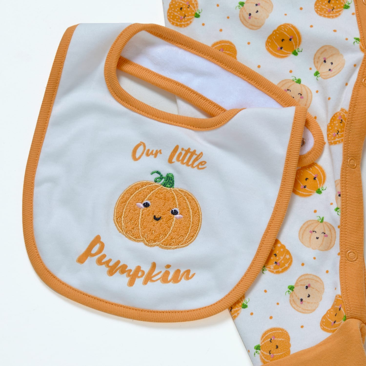 Hallow Scream Pumpkin Baby Sleepsuit 4 Pieces Set, product image 3