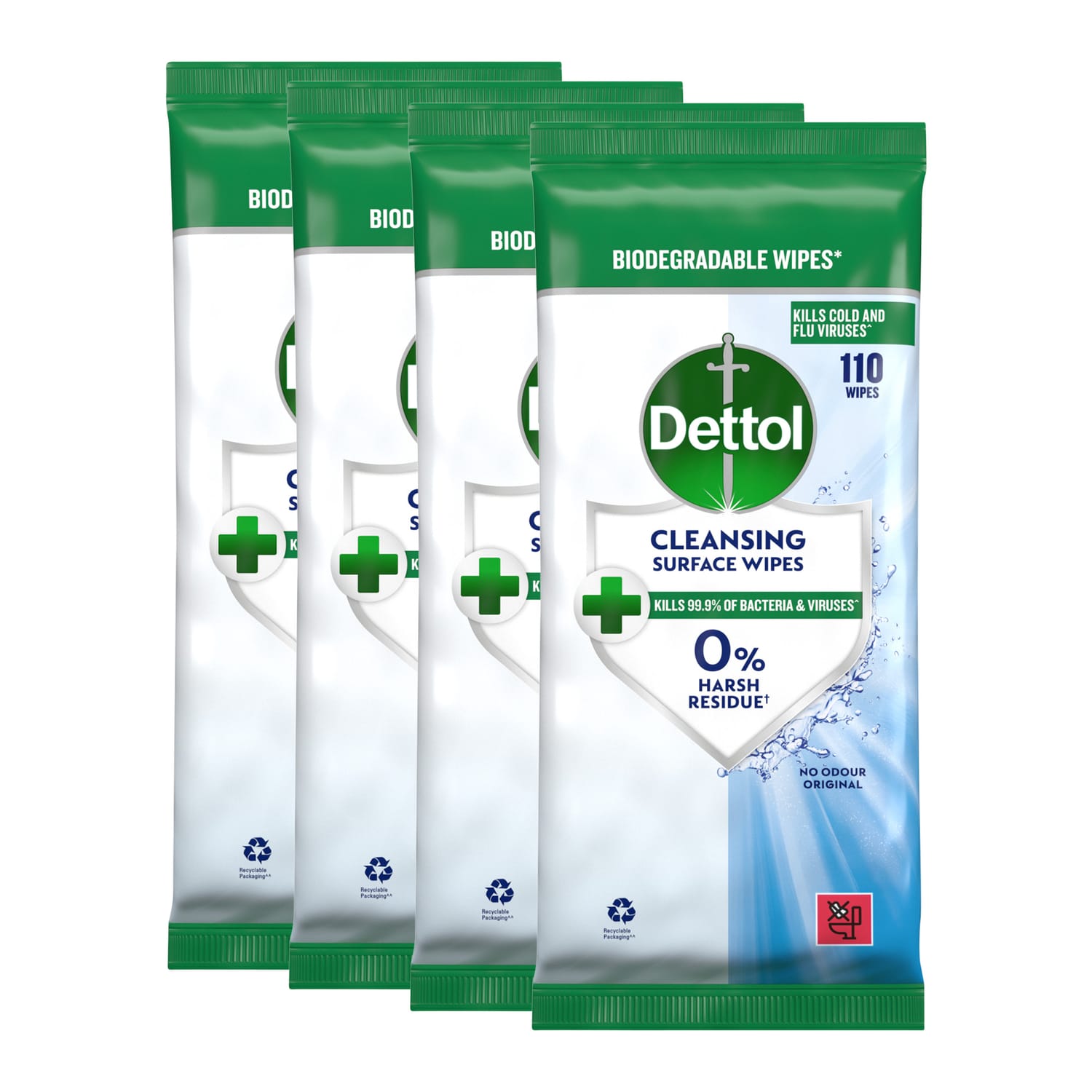 Dettol Cleansing Surface Wipes 110s - Original