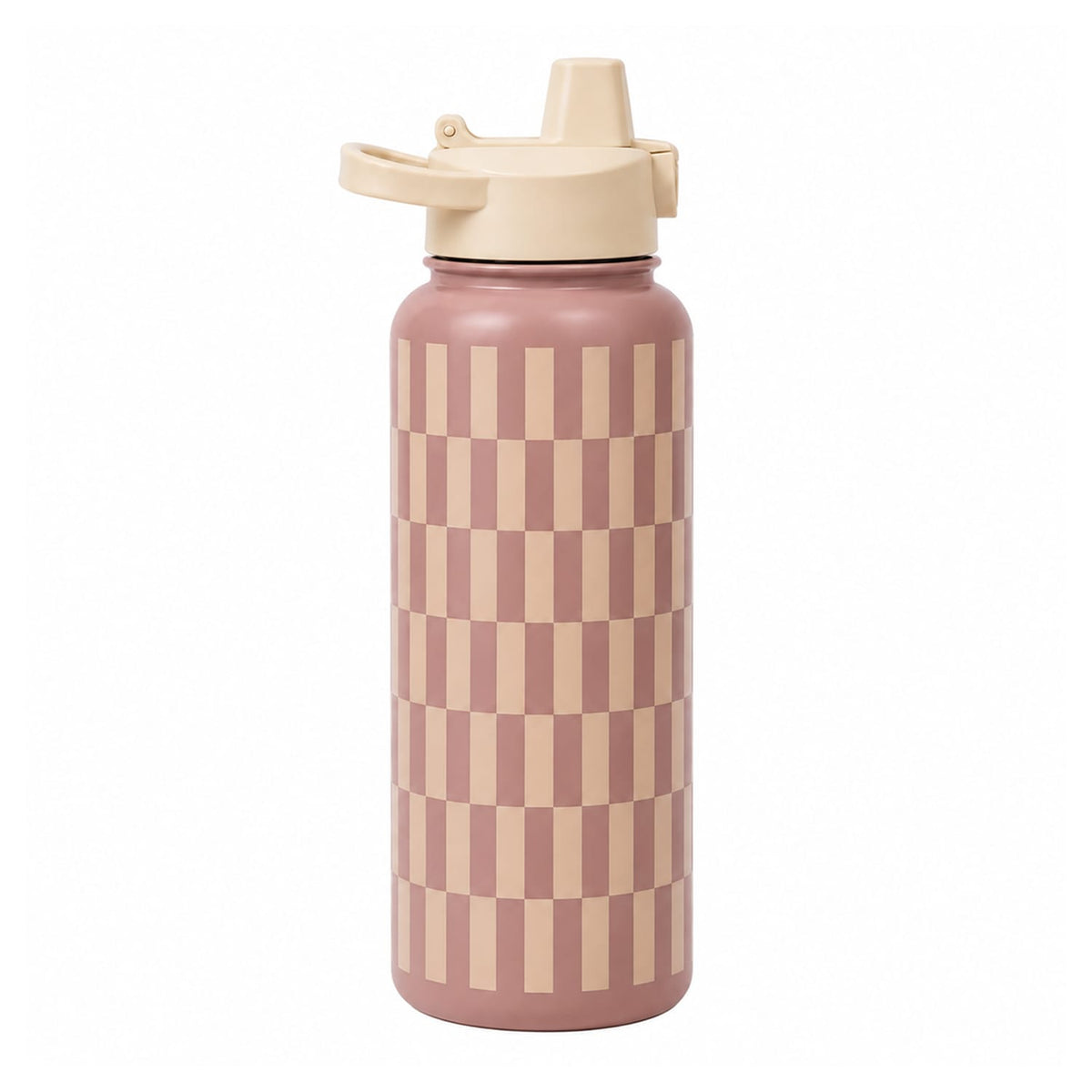 Hydrate 900ml Stainless Steel Printed Bottle - Brown