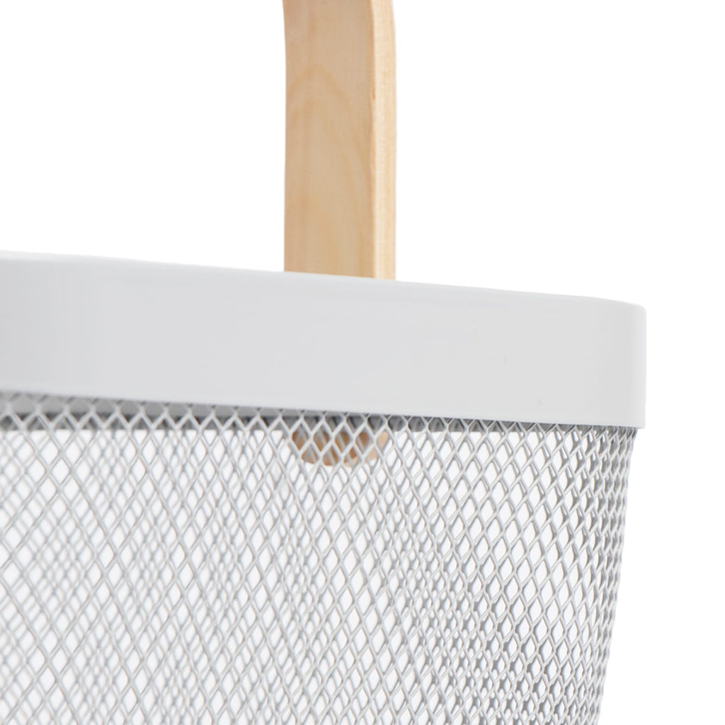 Home Collections Mesh Basket With Wooden Handle, product image 2