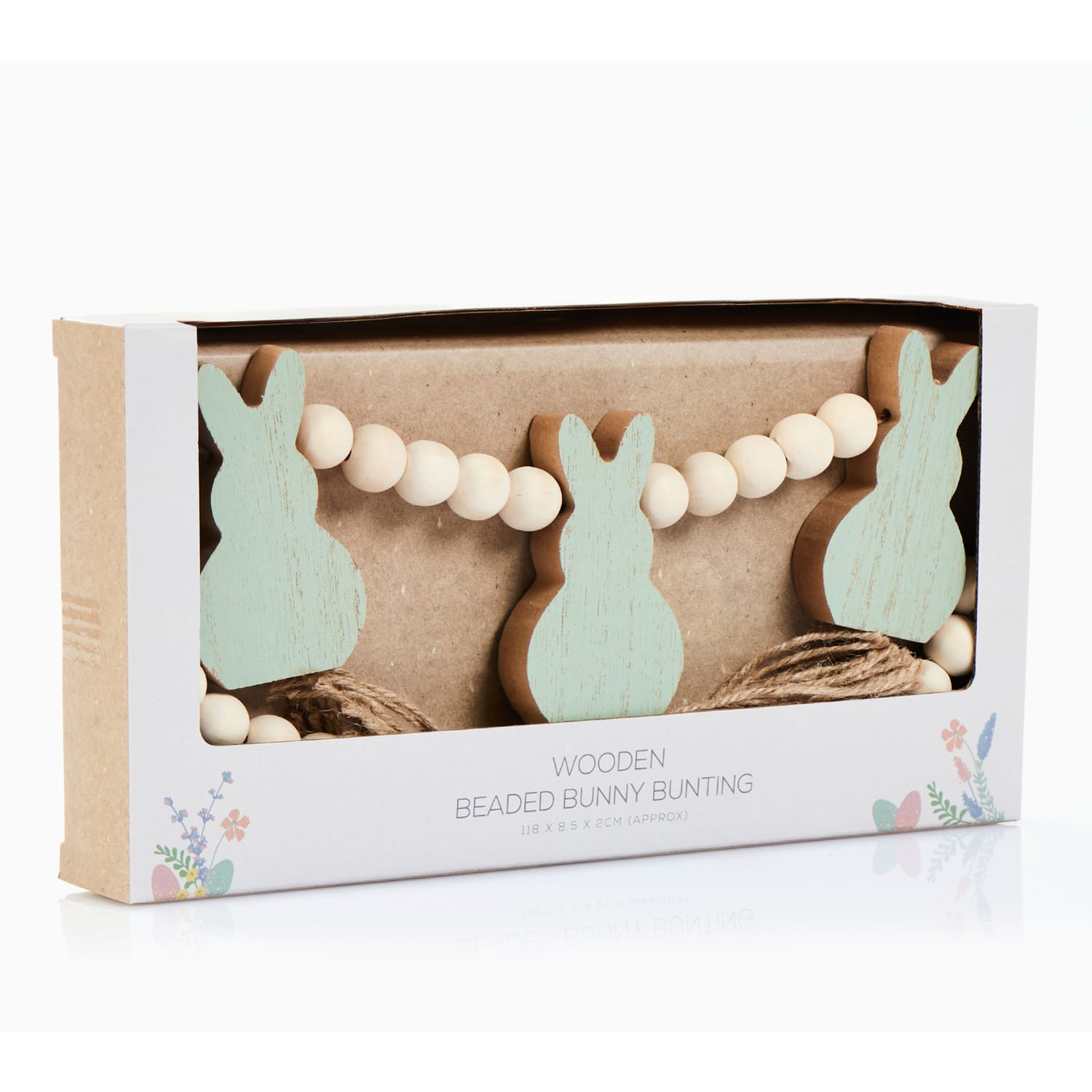 Spring Time Wooden Beaded Bunny Bunting, product image 6