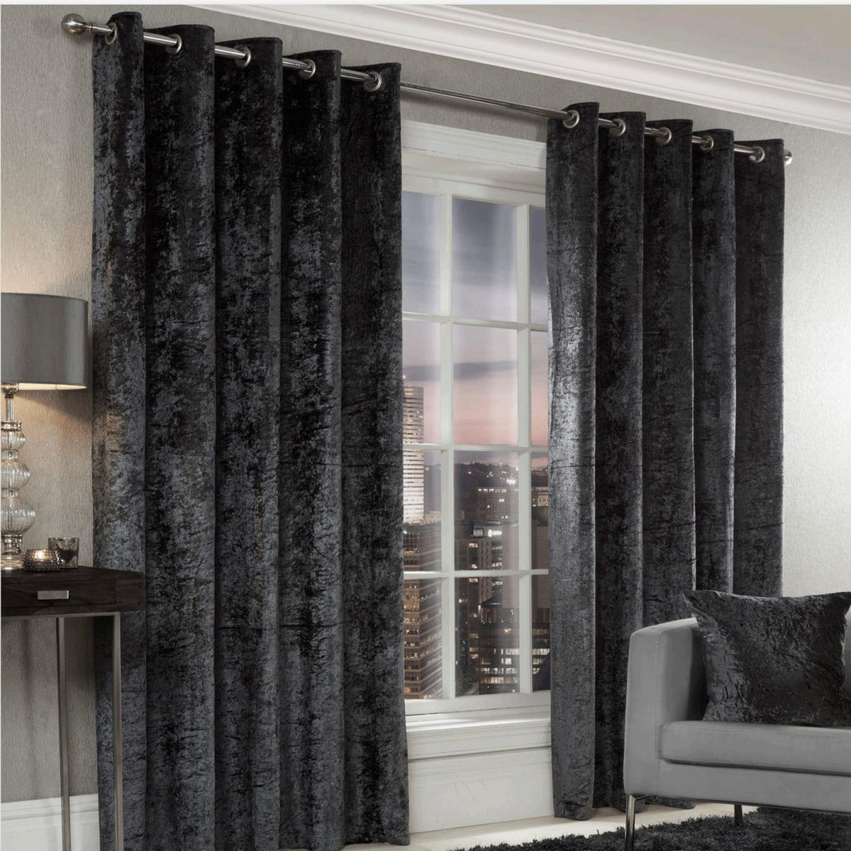 Alan Symonds Velour Fully Lined Curtains, product image 3
